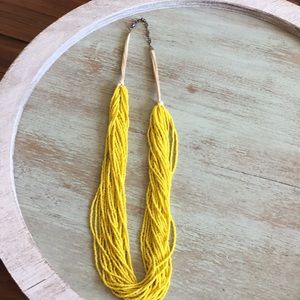 Yellow beaded necklace